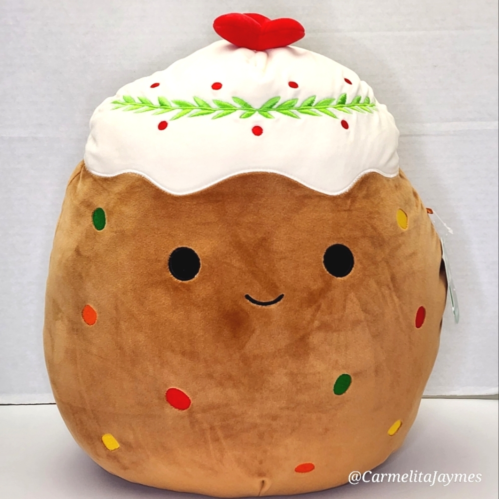 🎄 MALDON 🎂 16" Christmas Fruit Cake Christmas 2024 Original Squishmallow NWT